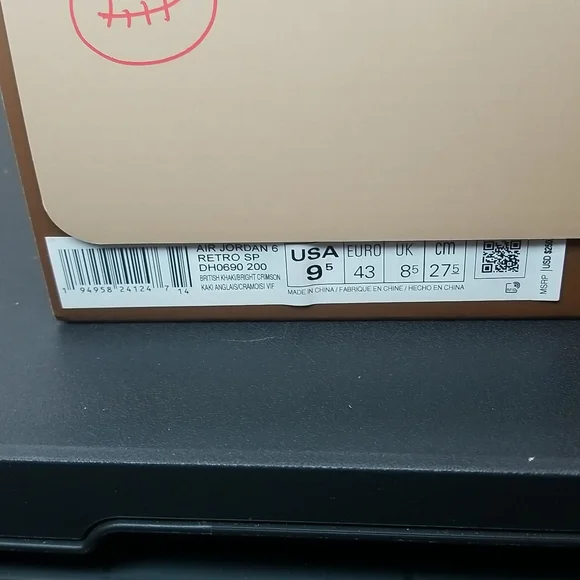 Air Jordan 6 Retro SP " British Khaki" - Picture 10 of 10